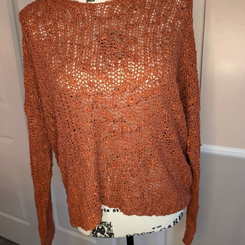 Elegant Burnt Orange Knit Sweater